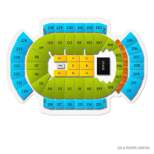 Desert Diamond Arena Venue Map