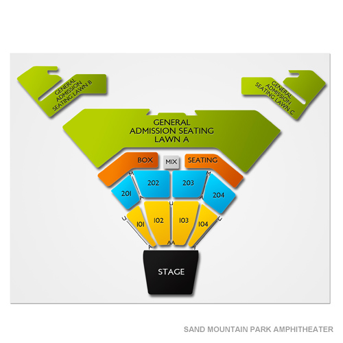 Sand Mountain Park and Amphitheater Venue Map