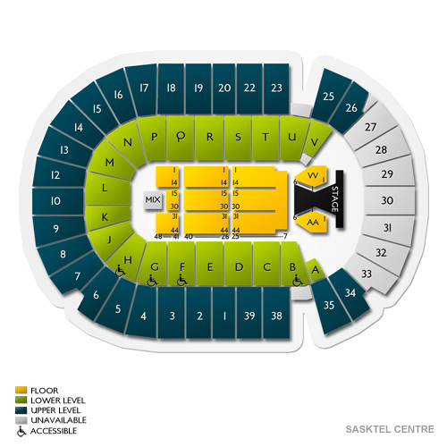 sasktel centre tickets sasktel centre seating chart sasktel centre seating chart