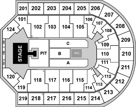 Denny Sanford PREMIER Center Venue Map