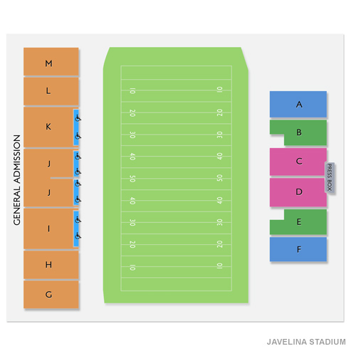 Javelina Stadium Venue Map