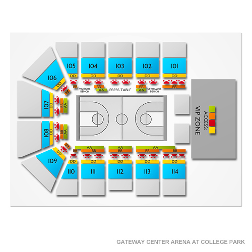 Hawkins Arena Seating Chart