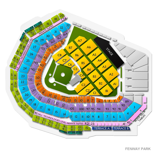 Phish.Net: Seating numbers in turf section at Fenway?