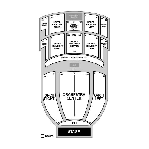 Warner Theatre - Washington DC Venue Map