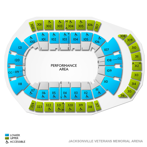 Vystar Veterans Memorial Arena 2019 Seating Chart