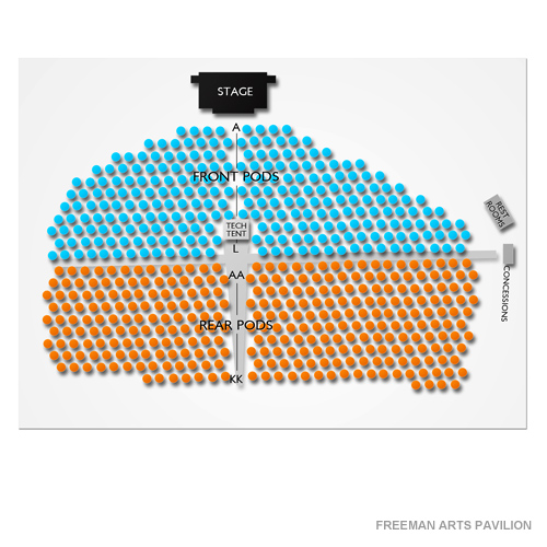 Freeman Stage Seating Chart Pods
