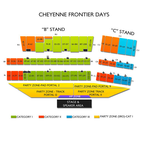 Cheyenne Frontier Days Seating Chart Concert