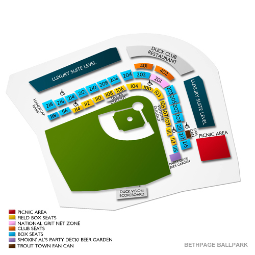 Li Ducks Stadium Seating Chart
