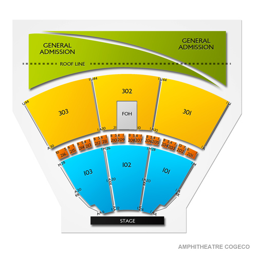 Amphitheatre Cogeco Venue Map