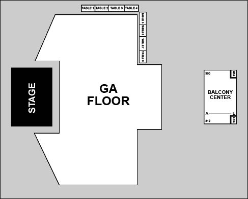 The Echo Lounge and Music Hall Venue Map