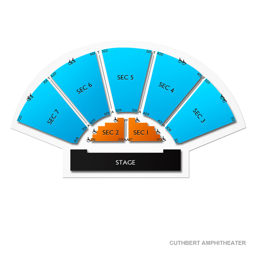 Cuthbert Amphitheater Seating Chart Concerts