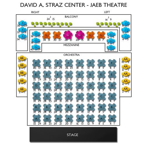 The Straz Seating Charts