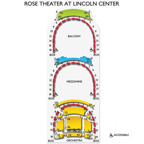 Lincoln Center - Rose Theater 2019 Seating Chart