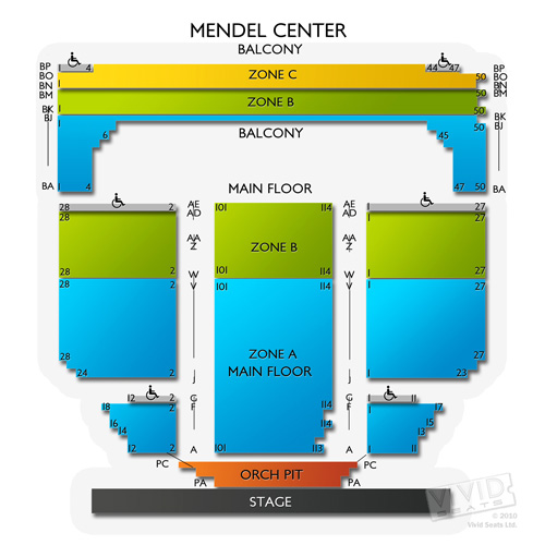 Mendel Center Seating Chart Vivid Seats