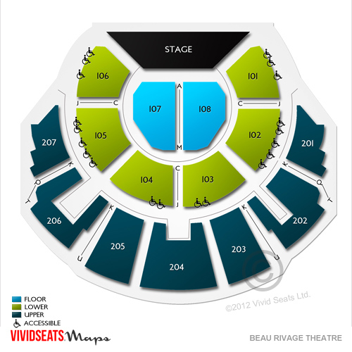 Beau Rivage Theatre Seating Chart Vivid Seats