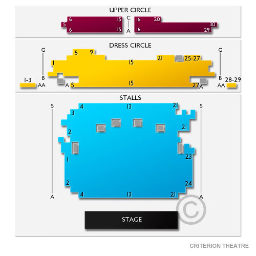 Criterion Theatre Venue Map