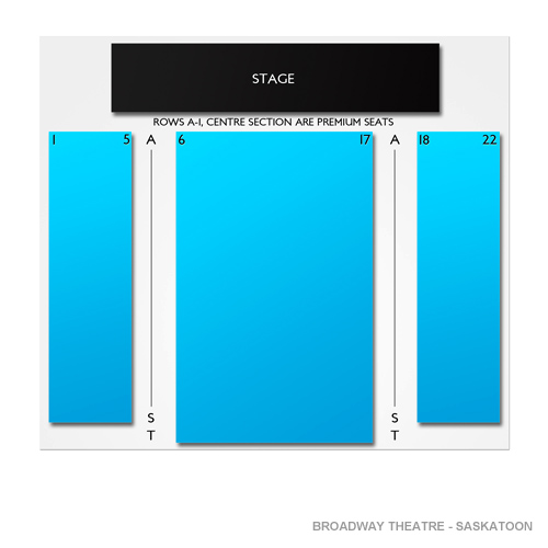Broadway Theatre - Saskatoon Venue Map