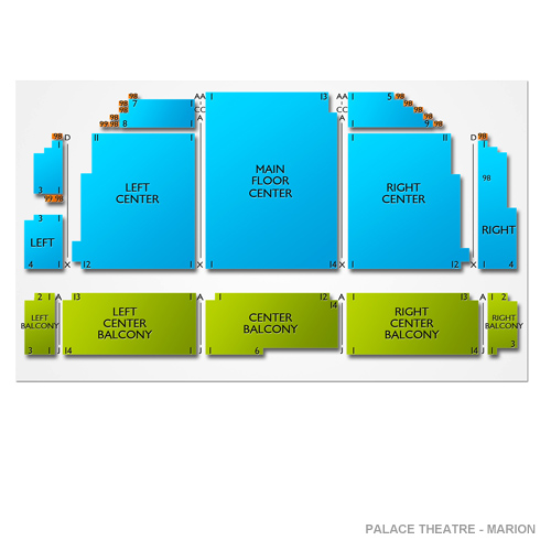 Palace Theatre - Marion Venue Map
