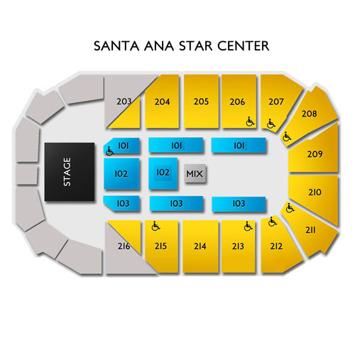 Santa Ana Star Center Seating Chart Rio Rancho