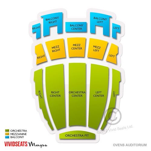 Ovens Auditorium Seat Map