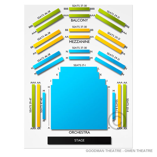 Goodman Theatre Seating Chart In Chicago Il
