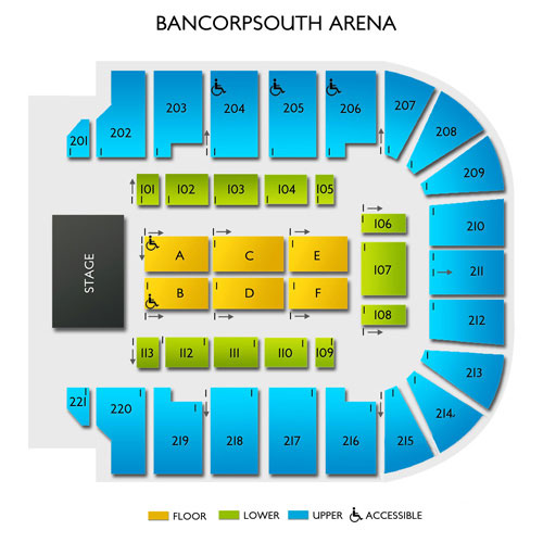 Cadence Bank Arena Venue Map