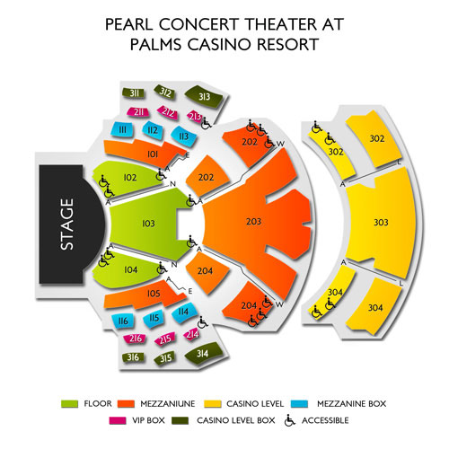 Pearl Concert Theater Seating Chart