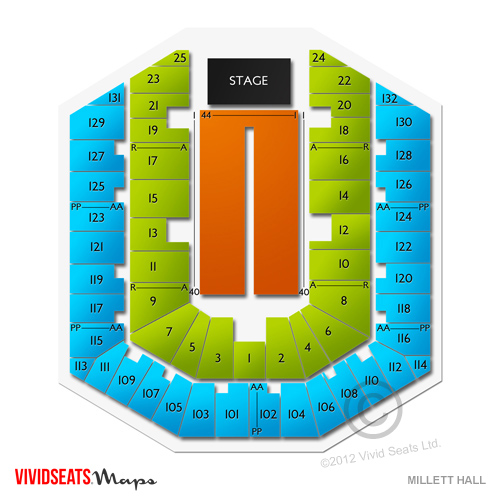 Millett Hall Seating Chart Vivid Seats