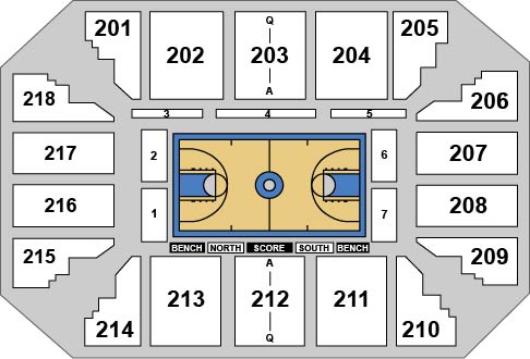Stride Bank Center Venue Map