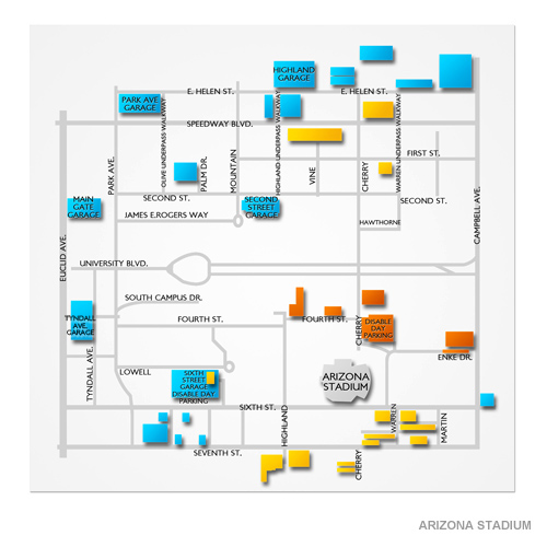 Arizona Stadium Parking Venue Map