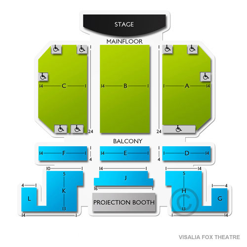 Visalia Fox Theater Seating Chart