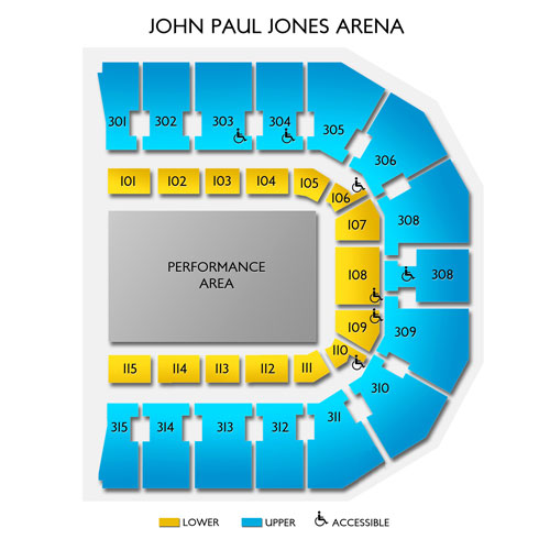 John Paul Jones Arena Seating Chart With Seat Numbers