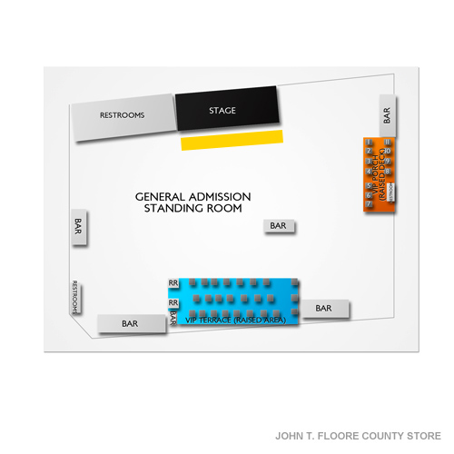 John T. Floore Country Store Venue Map