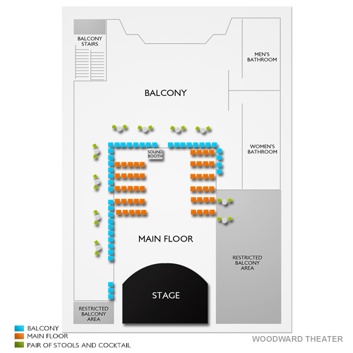 Woodward Theater Venue Map