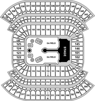 Nissan Stadium Venue Map