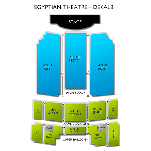 Egyptian Theatre - DeKalb Venue Map