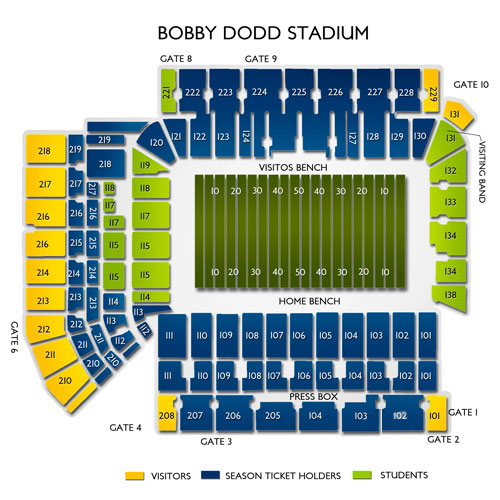 Ga Tech Stadium Seating Chart