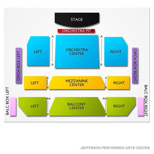 Jefferson Performing Arts Center Seating Chart