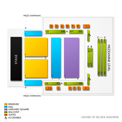 House Of Blues Seating Chart Anaheim