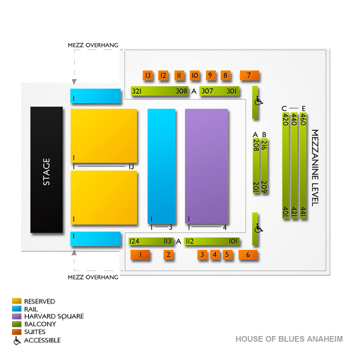 House Of Blues Anaheim Seating Chart