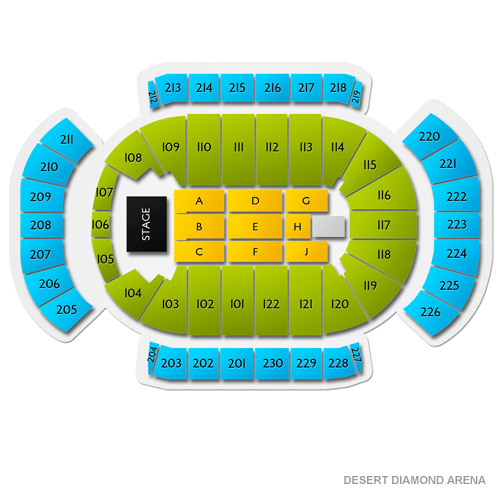 Desert Diamond Arena Venue Map
