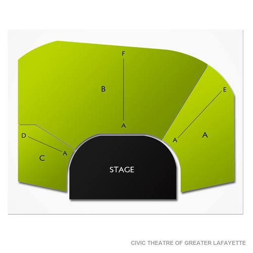 Civic Theatre of Greater Lafayette Venue Map