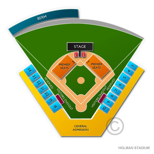 Holman Stadium Venue Map