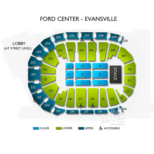 Evansville ford center seating capacity #4