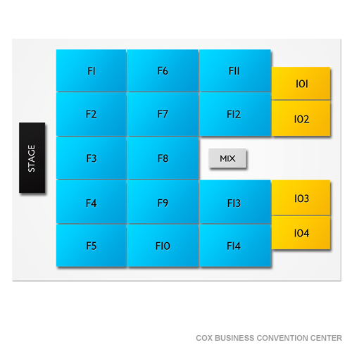 Arvest Convention Center Venue Map