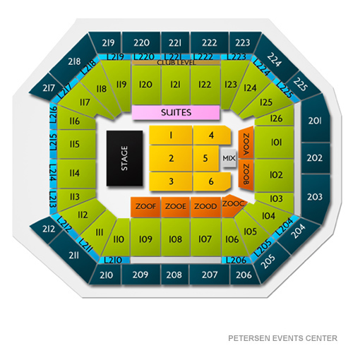Petersen Events Center Venue Map