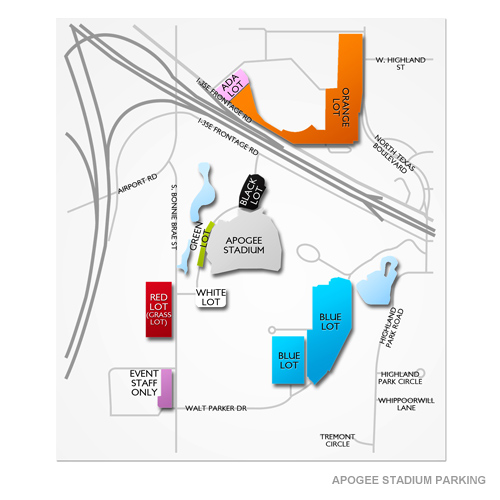 DATCU Stadium Parking Venue Map