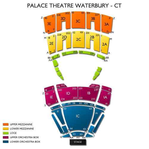 Seating Chart Palace Theater Waterbury