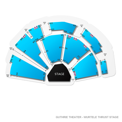 Guthrie Theater Wurtele Thrust Stage Seating Chart Vivid Seats