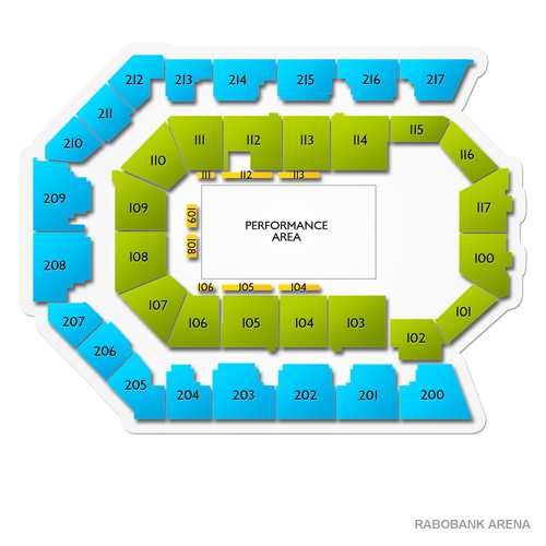 Seating Chart Rabobank Arena Bakersfield